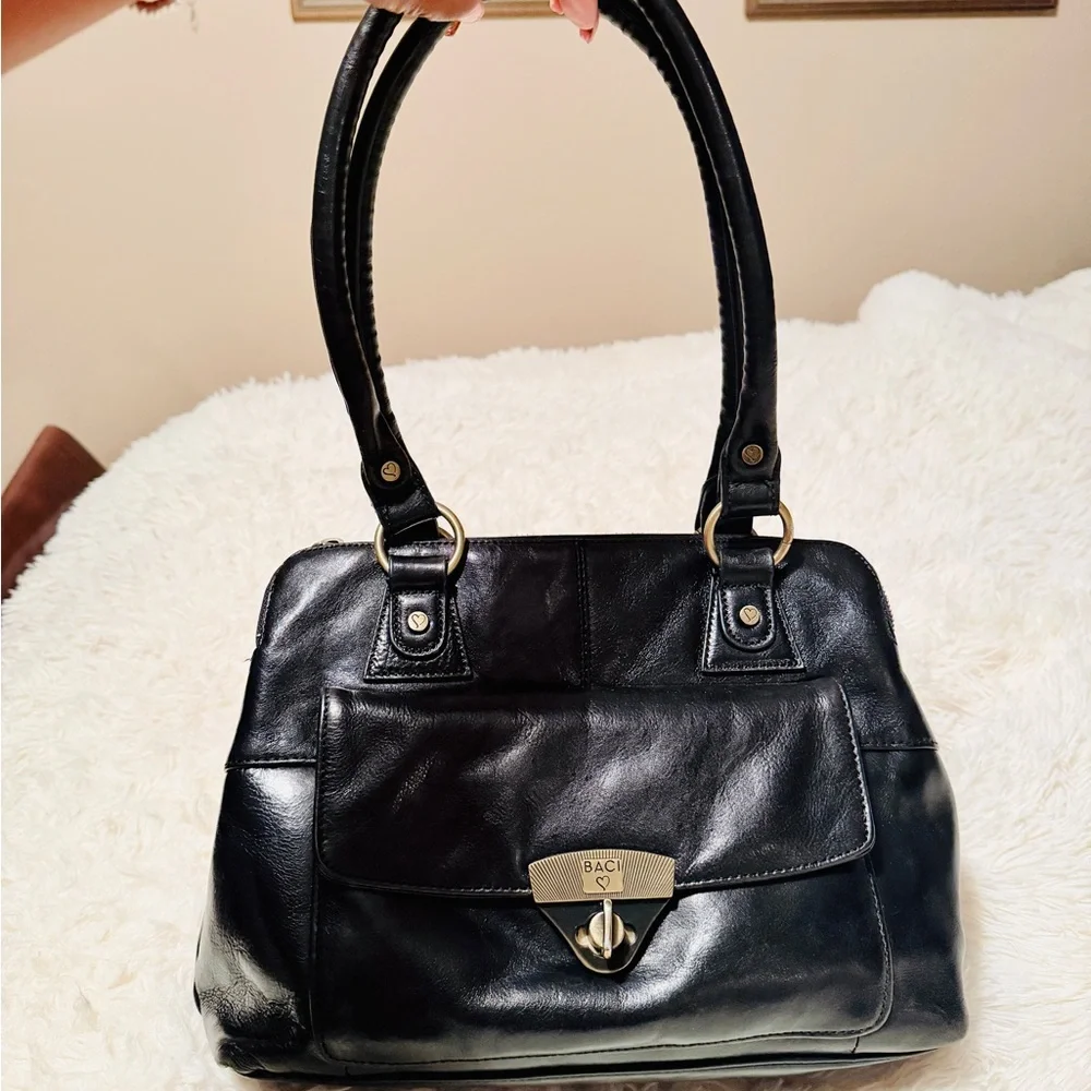 BACI Italian Leather Satchel - Picture 3 of 15